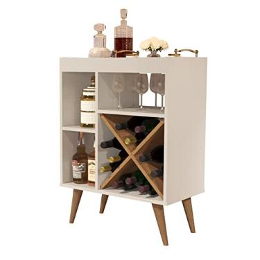Imagem de Aparador Porto Belo Buffet Barzinho Para Bebidas Sala De Estar (Off White/Nature)