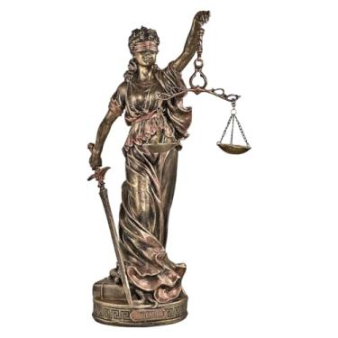 Imagem de Deusa Da Justiça Themis Dama Direito Estátua Decorativa 63cm (Dourado)