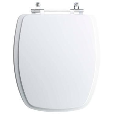Imagem de Assento Sanitário Tampa De Vaso Branco Mdf Laqueado Viseu Para Bacia Luzarte