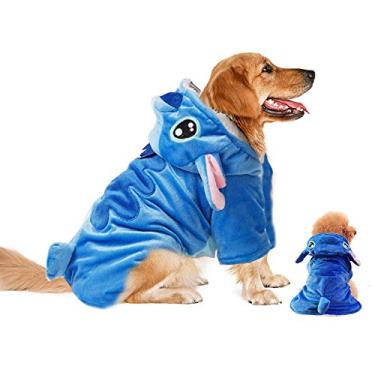 Imagem de Gimilife Moletom com capuz para cães, pijamas de Halloween e Natal - casaco para animais de estimação, fantasias de desenho animado para cães e gatos pequenos, médios e grandes - PP