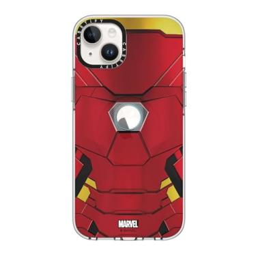 Imagem de CASETiFY Capa transparente para iPhone 14 Plus [Iron Man Co-Lab/Not Yellowing/Proteção contra quedas de 2 metros/Compatível com Magsafe] - Fato do Homem de Ferro - Transparente