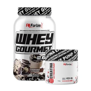 Imagem de Whey Protein Gourmet Pote 907g + Creatina Extreme Pump Elite Series 150g - FN Forbis Nutrition (Cookies and Cream)