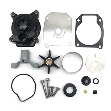 Imagem de MOTOCEO Kit de reparo de impulsor de bomba de água 439077 396933 para motor de popa OMC Johnson Evinrude 1979-1988 35 40 45 48 50 55 60 HP peças de motor de barco 2 cilindros 2 tempos de substituição