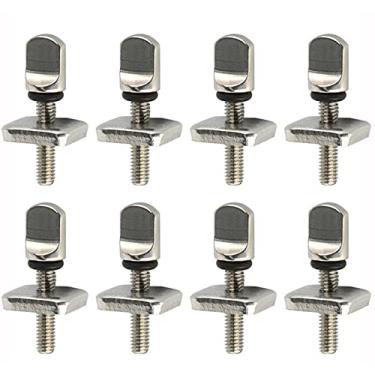 Imagem de DSHE 8 peças de parafuso de barbatana de aço inoxidável sem ferramenta parafusos de aleta de polegar e placas, acessórios de surfe para prancha de surfe, longboard, paddleboard e SUP
