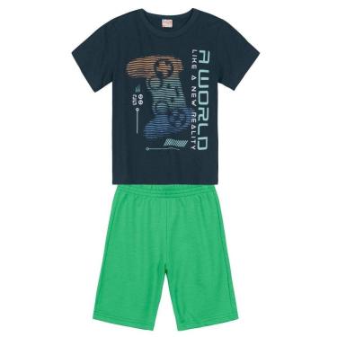 Imagem de Conjunto Infantil Menino Com Camiseta E Bermuda Brandili 