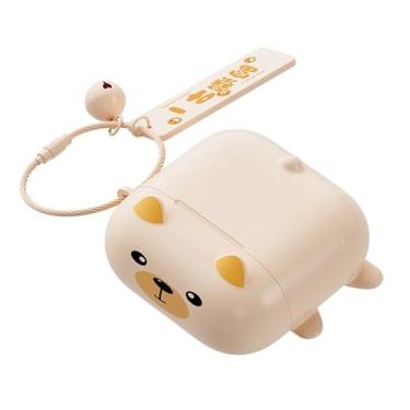 Imagem de Waillynice Fone de ouvido K1 com desenho animado fofo TWS sem fio, Bluetooth 5.3, música esportiva, fone de ouvido com microfone para iPad, smartphone, amigo, presente para crianças (amarelo)