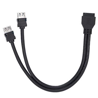 Imagem de Cabo Do Painel Frontal Usb 3.0, Adaptador Usb De 19/20 Pinos Divisor De Cabeçote Usb Cabo Conversor Adaptador Com Pés Fixos Para Painel Da Placa-mãe(0.3m)
