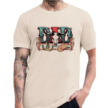 Imagem de Camiseta masculina combinando Papa and Child com estampa gráfica, manga curta, gola redonda, casual, Areia 2, P