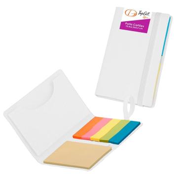 Imagem de Porta Cartões com Blocos Adesivados e Anotações 10x6cm Hilo TopGet 