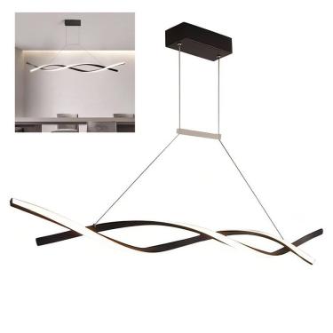 Imagem de Lustre Pendente 3 em 1 Aspiral LED Decoraçao Ondas Recepçao Hall de Entrada Sala de Jantar Moderno Comercial Residencial