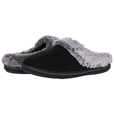 Imagem de Skechers Pantufa feminina aconchegante Campfire-Home Essential, Preto, 6