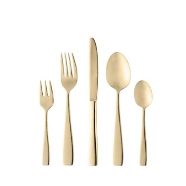 Imagem de WOLFF Faqueiro de Aço Inox Pisa Champanhe Fosco 30 Peças - Jogos de Talheres - Mesa Posta - Utensílios de Cozinha, Enxoval, Casamento, Decoração