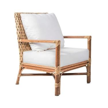 Imagem de Poltrona Ticuna- Coleção Amazônia Rottin (apui),Taboa, Junco Natural e Revestimento Sarja