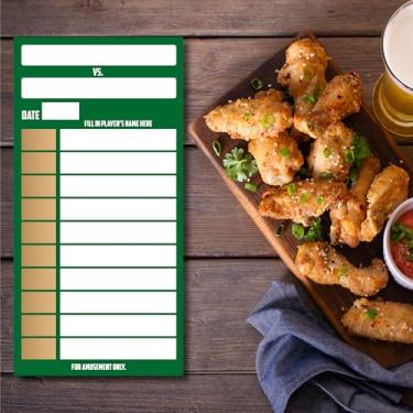 Imagem de 10 linhas de futebol raspar cartas (100 cartas/pacote) - cartas de bilhar Superbowl - Cartões de tira de futebol raspar - Raspar cartões de apostas - Cartões de raspar de futebol (verde)