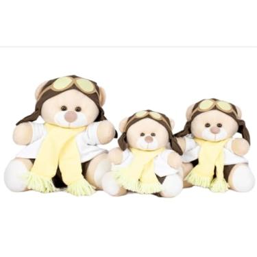 Imagem de TRIO DE URSOS AVIADOR DE PELÚCIA 15/18/22 - meninos (AMARELO)