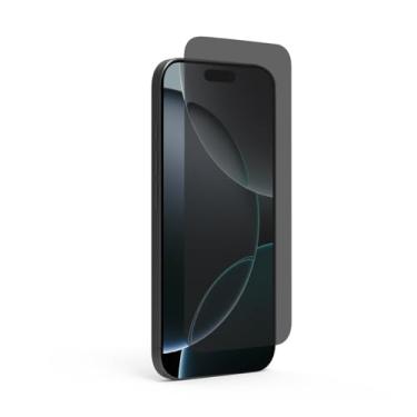 Imagem de PureGear Protetor de tela de vidro temperado de privacidade bidirecional compatível com Apple iPhone 16 Pro (2024) de 6,3 polegadas, cobertura total de borda a borda, bandeja de instalação de