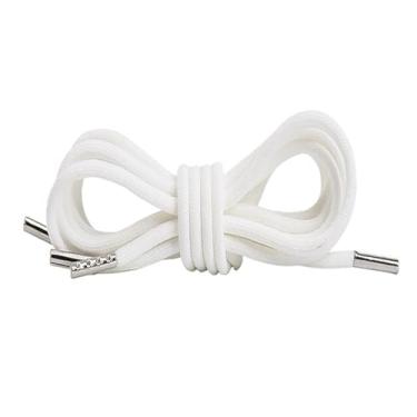 Imagem de Elastic Laces Sneakers For Sport Shoelaces Rubber Band For Casual Shoes Outdoor Leisure Round Shoestring Accessories(WHITE)