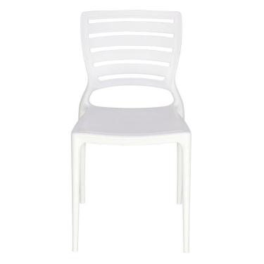 Imagem de Cadeira Tramontina Sofia Encosto Horizontal Em Polipropileno E Fibra De Vidro Branco