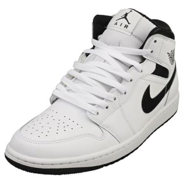Imagem de NIKE Air Jordan 1 Mid Branco/preto-branco-preto, Masculino, 45 BR