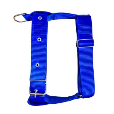 Imagem de Peitoral Tração Simples Para Cães Médio Grande Passeio Seguro (Azul)