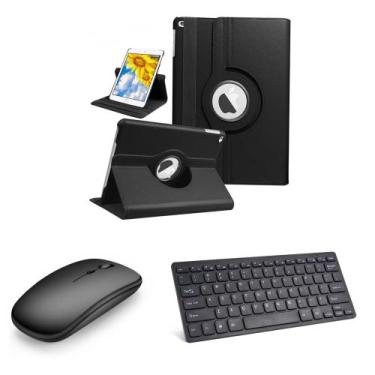 Imagem de Capa com teclado bluetooth e Mouse bluetooth para iPad 9 Geração 10.2 