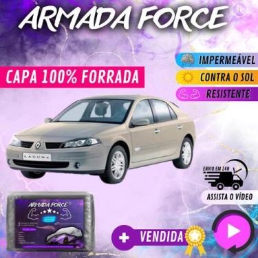 Imagem de Capa Cobrir Carro LAGUNA 100% Forrada Armada Force 100% Impermeável Fo
