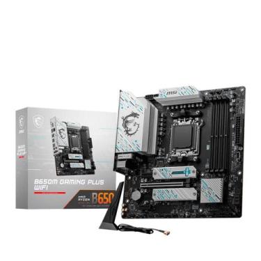 Imagem de Placa Mãe MSI B650M Gaming Plus, AMD AM5, M-ATX, DDR5, Wi-Fi -  B650M 