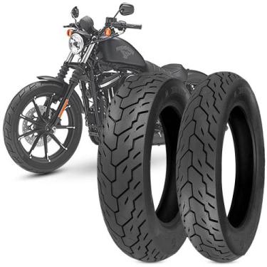 Imagem de 2 Pneu Moto Harley Iron 883 Technic 150/80-16 77h 100/90-19 57h Iron