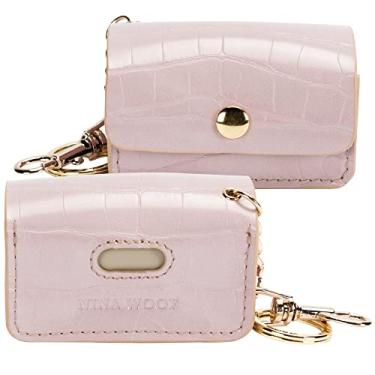 Imagem de Nina Woof Suporte de bolsa de cocô de couro - Suporte versátil de couro vegano para cocô de cachorro, acessórios e coleira, lixo reutilizável de animais de estimação, lixo, fraldas de animais de