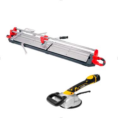 Imagem de Cortador de Piso e Porcelanato 125cm Mega 125 Cortag+Máquina de Assentar Piso Vonder