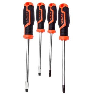 Imagem de Kit 4 Chaves De Fenda De Alta Precisão Para Consertos Domésticos Ideal