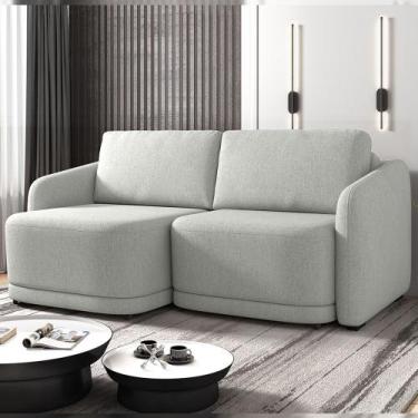 Imagem de Sofá Cama Modulado Retrátil e Reclinável Decorativo Varsóvia 216cm Lin