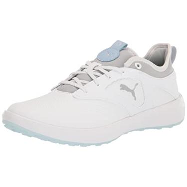 Imagem de PUMA Tênis de golfe feminino Ignite Malibu WMNS, Puma branco-puma prata-lucite, 34