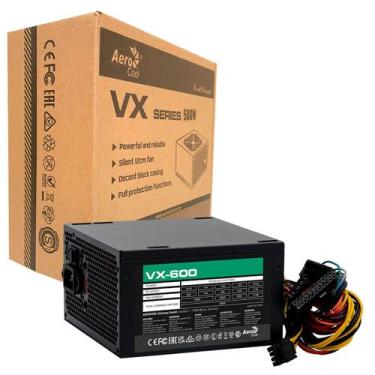 Imagem de Fonte 600W Aerocool VX-600, ATX, Bivolt Chaveada