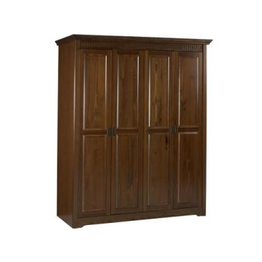 Imagem de Armário Paris 4 Portas 4 Gavetas Madeira Maciça Weihermann, Capuccino