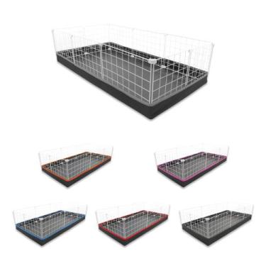 Imagem de Cercado Aramado Porquinho da Índia 60x120 Cm Branco com Bandeja Higiên