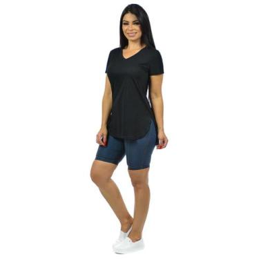Imagem de Mullet Gola V Blusa Feminina Blusinha Tapa Bumbum - Vesttuario, Pink, 