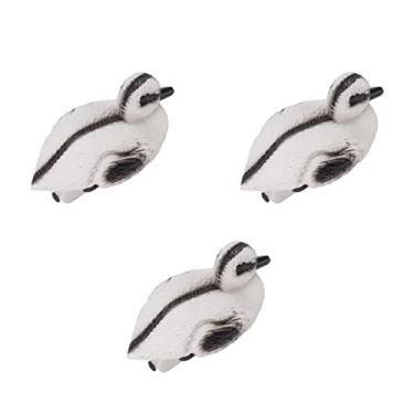 Imagem de 3 Pçs Patos de bebê Realistas Flutuantes para Lagoa, Ornamento de Lagoa de Plástico para Jardim Piscina Pesca Lagoa Decoração de água (Tipo C)