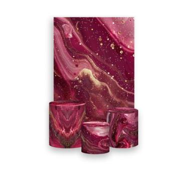 Imagem de Painel De Festa Vertical 1,50 x 2,20 + Trio De Capas Cilindro - Efeito