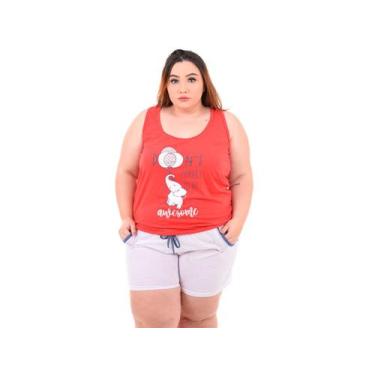 Imagem de Kit 3 Baby Dolls Plus Size Malha Pijama Regata Confortável - WLS Modas