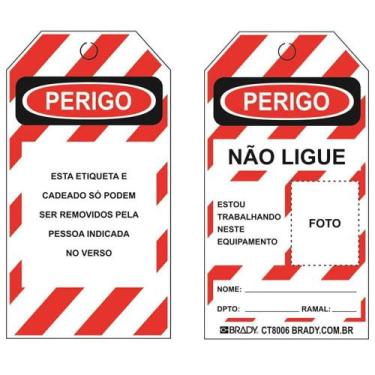 Imagem de Cartão De Identificação De Bloqueio Perigo 5 Peças Brady CT8006