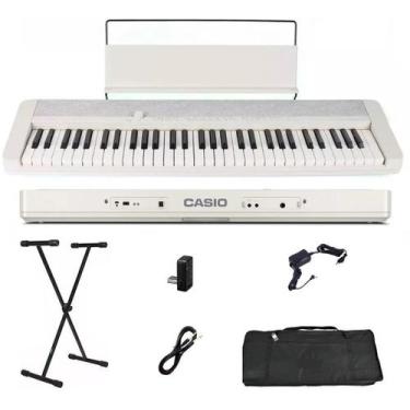 Imagem de Teclado Casio Casiotone CT-S1 61 teclas Bluetooth Branco + Suporte + C