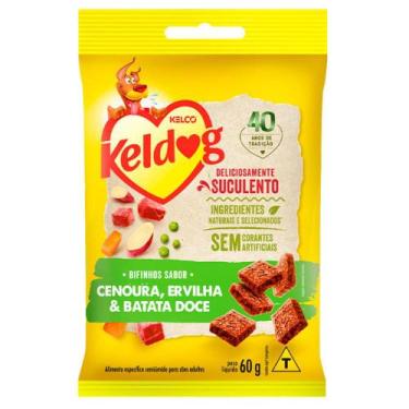 Imagem de Petisco Keldog Mini Bifinho Cenoura, Ervilha e Batata Doce 60 g - Kelc