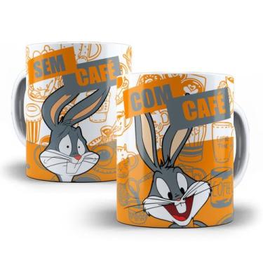 Imagem de Caneca Pernalonga Looney Tunes Com Café Sem Café Porcelana - Tio da Ca