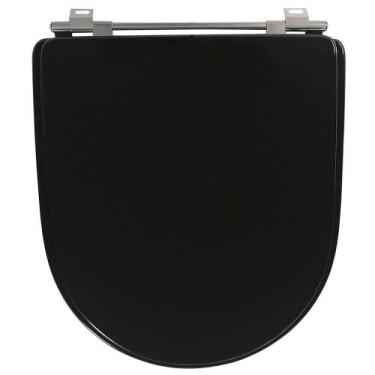 Imagem de Tampa Vaso Sanitário MDF Laqueado Calypso Incepa - Sicmol, Preto