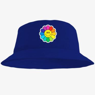 Imagem de Boné Chapéu Bucket Hat Estampado Flor - MP Moda Masculina, Único, Azul