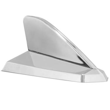 Imagem de Antena Automotiva Tubarão Shark Decorativa Universal Cromada - Serauto