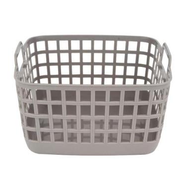 Imagem de Cesto Organizador Grid Cinza 20cm - ACASA