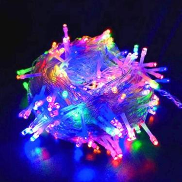 Imagem de Pisca Pisca 220v Natal Led 100 Lâmpadas 8 funções 9 Metros Varias core