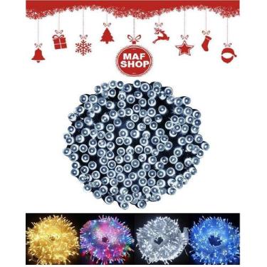 Imagem de Pisca Pisca Branco Frio Arvore De Natal 100 Leds 10 Metros - Maf Shop